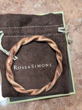 Ross-Simons Rose Gold Twisted Metal Bangle